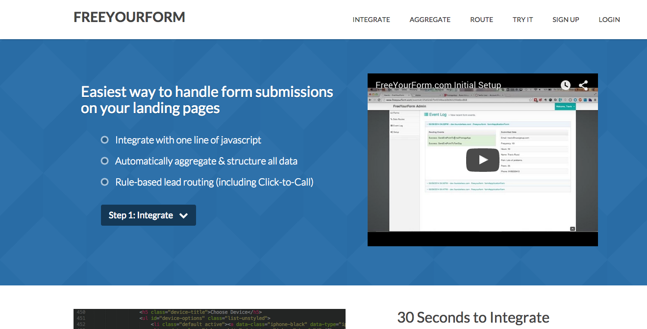 Free Your Form Homepage